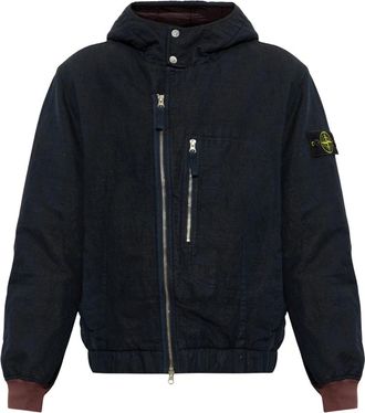 Stone Island Insulated Hooded Jacket - Heren - Winterjassen - Zwart - 2XL - Katoen - Jassen