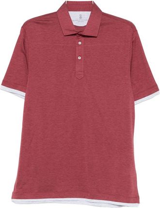 Brunello Cucinelli Silk And Cotton Polo Shirt-Uomo
