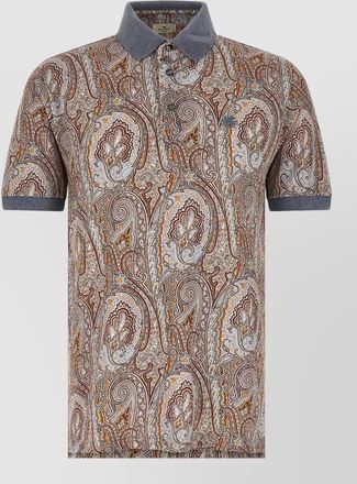 Etro cotton paisley polo shirt