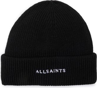AllSaints Classic Logo Beanie in Black at Nordstrom Rack