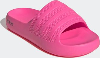 adidas Badesandale ADIDAS ORIGINALS AYOON ADILETTE, Damen, Gr. 37, schwarz (lucid pink, lucid pink, core schwarz), Synthetik, Schuhe Badesandale