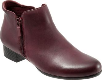 Trotters Major Bootie in Dark Red Leather at Nordstrom, Size 10.5