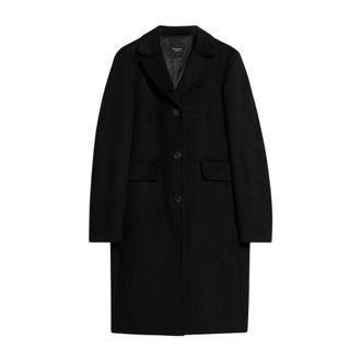 Max Mara Single-Breasted Coats, female, Black, Size: 3XS Single-breasted Coat