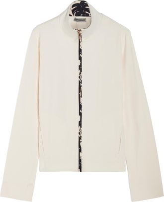 Freddy Felpa collo alto e zip in jersey con dettagli tropical