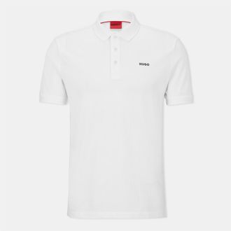 HUGO BOSS Hugo Heren Donos Katoenen Polo Shirt (Wit)