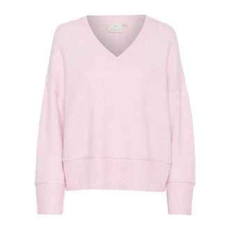 Kaffe V-hals Truien - Dames - V-hals truien - Paars - L - Truien & Vesten