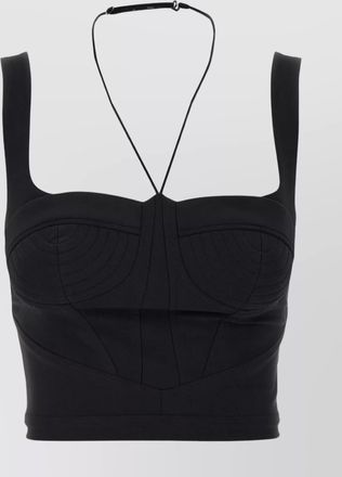 Nensi Dojaka halter strap cropped top with structured cups