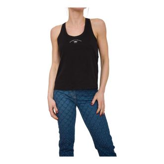 Elisabetta Franchi Sleeveless Tops, female, Black, Size: XS Sleeveless Top in Elegant Style