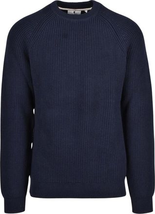 Anerkjendt Truien & Vesten, Heren, Blauw, L, Katoen, Maglione Cannettato