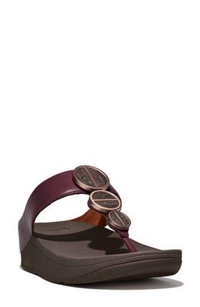 FitFlop Metallic Medallion Flip Flop in Plummy at Nordstrom Rack, Size 6.5