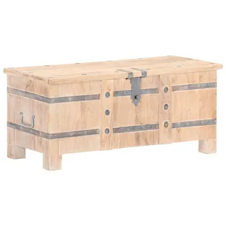 vidaXL Baule 90x40x40 Cm In Legno Massello Di Acacia Vidaxl