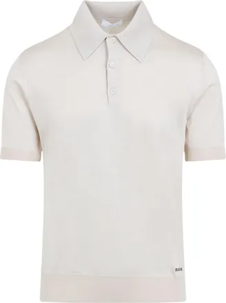 Prada Mens Silk Polo - Ivory - Size EU 50 (Mens)