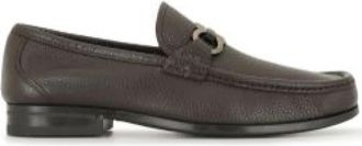 Ferragamo Elegante Gancini-Detail Mocassins - Heren - Loafers - Bruin - 39 1/2 EU - Schoenen
