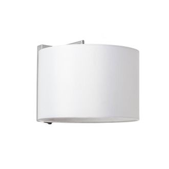 Netlighting Sahara 1 Light Indoor Wall Light Chrome with White Shade E27