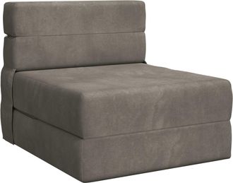 vidaXL Sof&aacute; Cama Plegable Gris Claro 70 X 80 X 60 Cm Tela Vidaxl