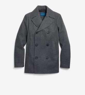 Cole Haan Mens Wool Peacoat - Black Size Medium