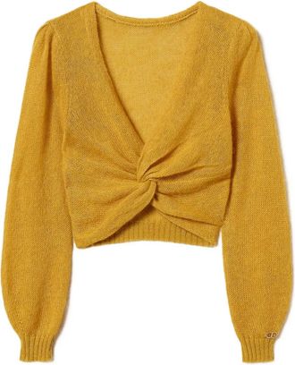 Twin-Set Maglione con design a incrocio - Giallo