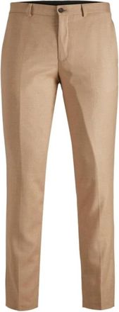 Jack & Jones Slim Fit Polyester Wol Broek Curds & Whey - Heren - Chinos - Bruin - XL - Wol - Broeken