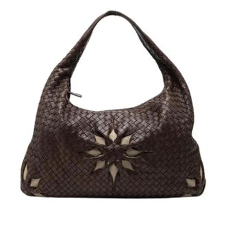 Bottega Veneta Pre-owned Shoulder Bags, female, Brown, Size: ONE SIZE Pre-owned Woven Hobo