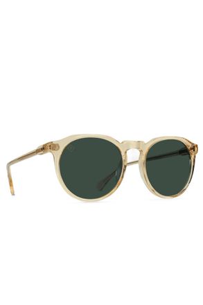 Raen Optics Unisex Remmy 52 Sunglasses In Champagne Crystal/green Polarized