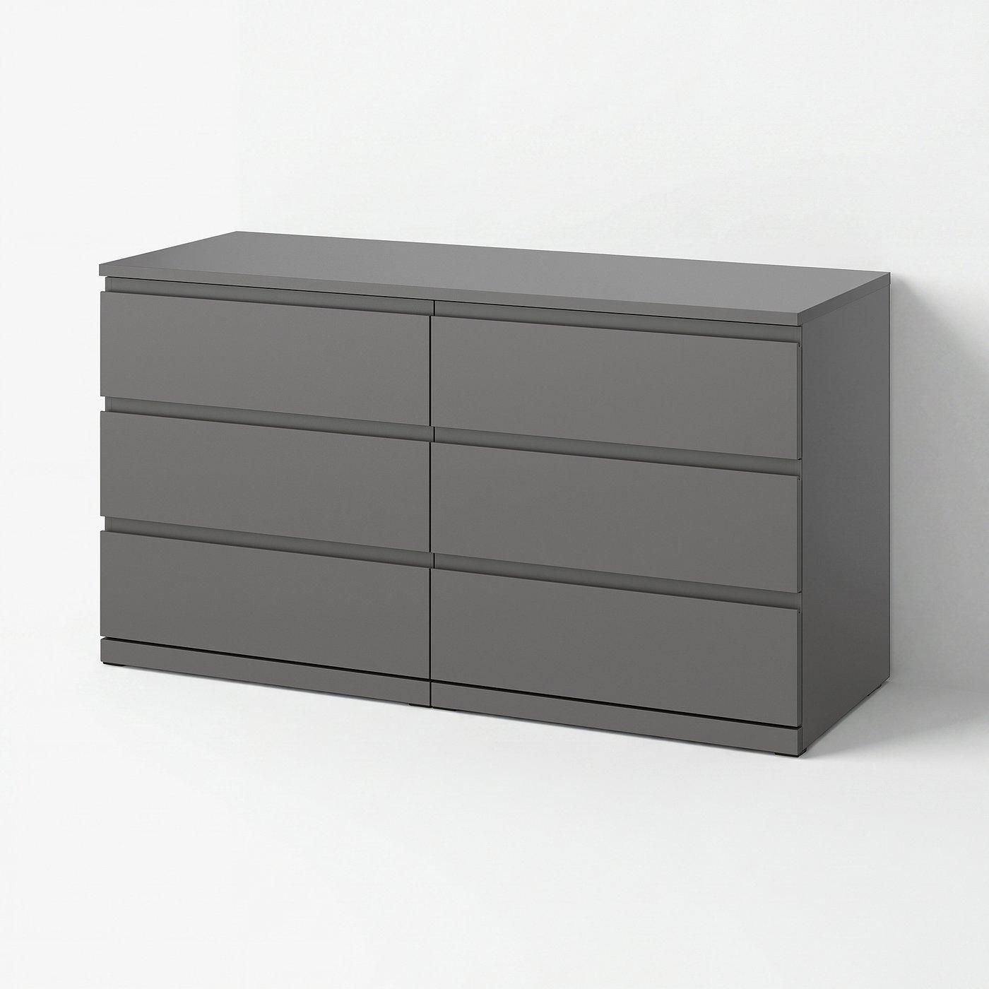 MALM Kommode mit 4 Schubladen Grau