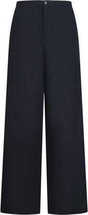 Jil Sander Wide Broeken - Heren - Wijde Broeken - Blauw - L - Katoen - Broeken