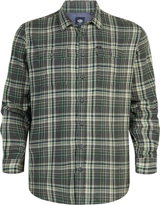 Petrol Industries Heren Plus Size Geruit Overhemd Bristol - Groen