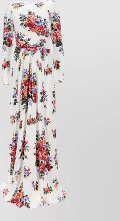 Dolce & Gabbana long sleeve floral floor length dress