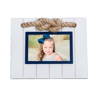 Beachcombers 4X6 White Wood Photo Frame With Jute Rope at Nordstrom, Size Medium
