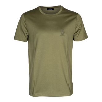 Dondup Tops, Heren, Groen, M, Katoen, Regular-fit T-shirt met ronde hals van jersey