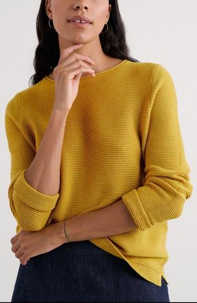 Seasalt Cornwall Makers Rib Organic & Recycled Cotton Sweater in Siskin at Nordstrom, Size 12 Us