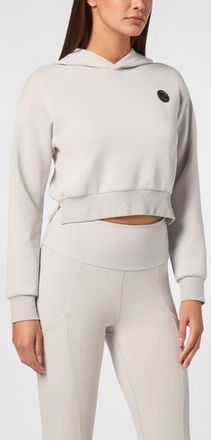 Plein Sport Hooded Sweatshirt Women in Grey at Nordstrom, Size Xx-Large