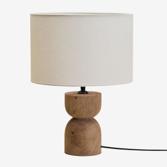Sklum L&aacute;mpara De Mesa En Madera De Mango Diniz Sklum