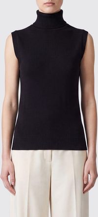 Sportmax Dolcevita slim fit senza maniche in pura lana vergine