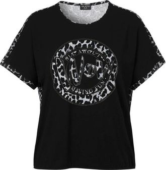 Via Appia Due Dames, Tops, Zwart, Maat: 2XL