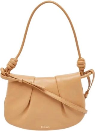 Loewe Pre-owned Leren Schoudertas - Dames - Vintage Mini Tas - Beige - ONE Size - Leer - Vintage