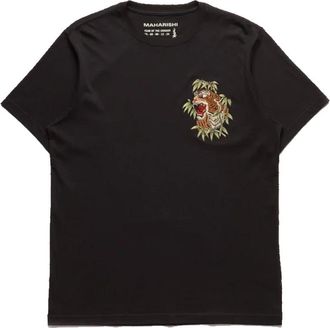 maharishi Bamboe Tijger Tee Zwart - Heren - T-shirts - Zwart - S - Bamboe - Tops