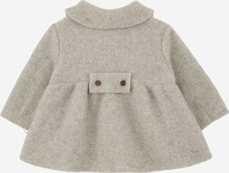 1+ in the family Girls Wool Blend Coat For Children Light Grey Recycled