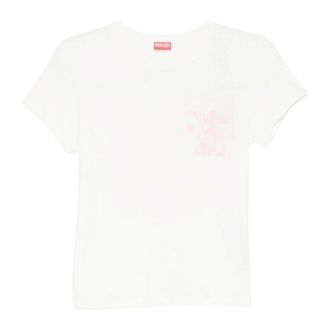 Kenzo T-Shirts, female, White, Size: XS Cartoon Outlined Em T-Shirt