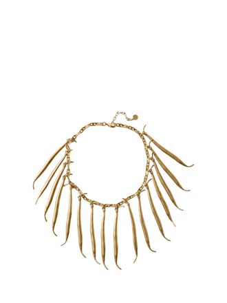Jacquemus Gold Bean-Shaped Charm Brass Necklace