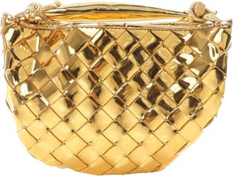 Bottega Veneta Gold Baby Metallic Lambskin Intrecciato Sardine