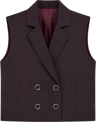 Nine In The Morning Ametista Liora Cropped Wool Vest