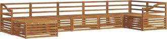 vidaXL Conjunto De Sof&aacute;s De Exterior 7 Uds. Natural Vidaxl