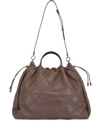 Brunello Cucinelli Mellow grote shopper - Bruin