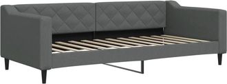vidaXL Sofá cama sin colchón tela gris oscuro 90x200 cm Vidaxl