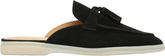 Scarosso Lucrezia Muiltjes - Dames - Slip ons - Zwart - 36 EU - Leer - Schoenen