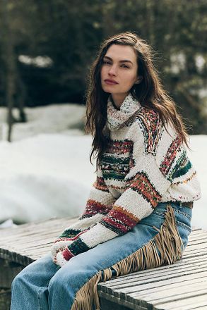 Mother Fringe Half Pipe Button Sneak High-Rise Wide-Leg Jeans