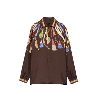 Etro Tassel-print Silk Shirt