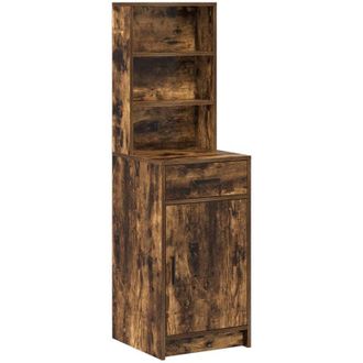 vidaXL Highboard Smoked oak 40 x 40.5 x 135 cm Engineered wood Vidaxl