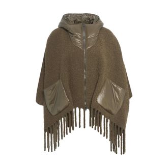 Herno Capes, female, Brown, Size: S Luxurious Quilted Cape Verde